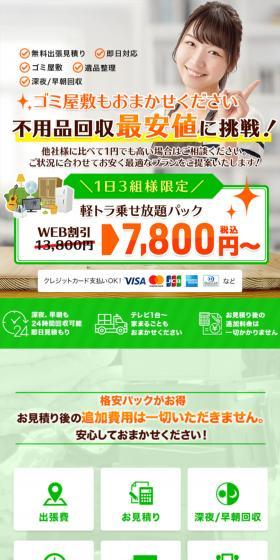 Junk Removal LP design (Rental, Contracting, and Outsourcing / Green tones / Trust and Safety) Mobile version