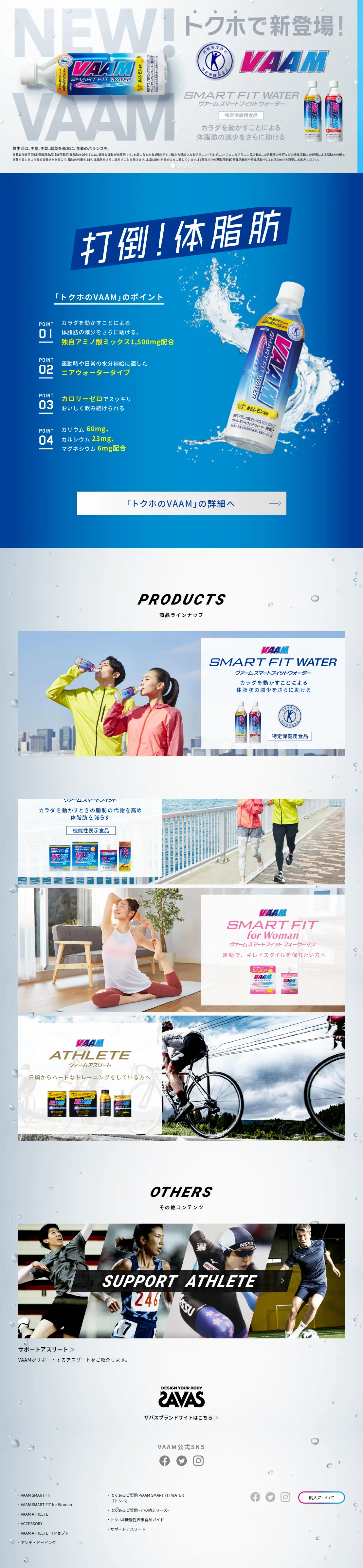 VAAM LP design (Diet supplements and diet drinks / Shades of blue / Cool style) PC version