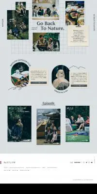 BAYFLOW OUTDOOR CLUBのLPデザイン（レディースファッション／グレー系／アート・芸術系）PC版