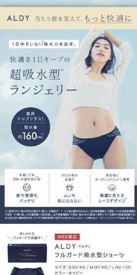ALDY Full Guard Absorbent Panties LP design (Underwear and Nightwear / Shades of blue / Simple) Mobile version