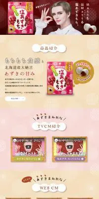 塩あずきもちのLPデザイン（和菓子／ブラウン系／和風系）PC版
