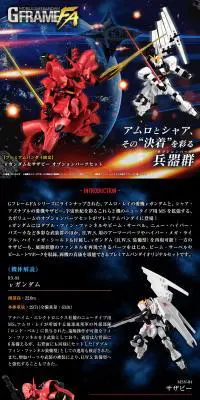 機動戦士ガンダム GフレームFA νガンダム＆サザビー オプションパーツセットのLPデザイン（玩具・ホビー・フィギュア／ブラック系／かっこいい系）PC版
