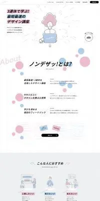 ノンデザッ！のLPデザイン（イベント・キャンペーン・体験／ホワイト系／かわいい系）PC版