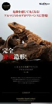 いきもの大図鑑アドバンス　アルマジロトカゲのLPデザイン（玩具・ホビー・フィギュア／ブラック系／かっこいい系）PC版