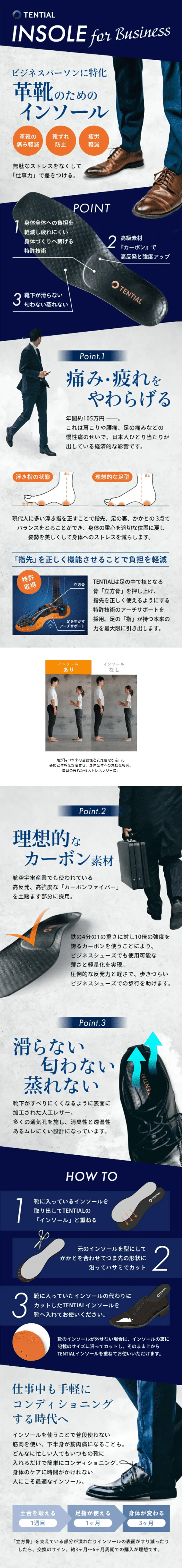 TENTIAL Insole for Business Leather Shoes LP design (Shoes / Shades of blue / Trust and Safety) PC version