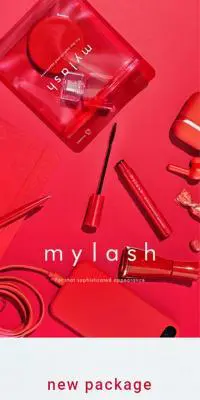 mylash（マイラッシュ）公式サイトのLPデザイン（コスメ・化粧品・コンタクトレンズ／オレンジ系／シンプル系）スマホ版