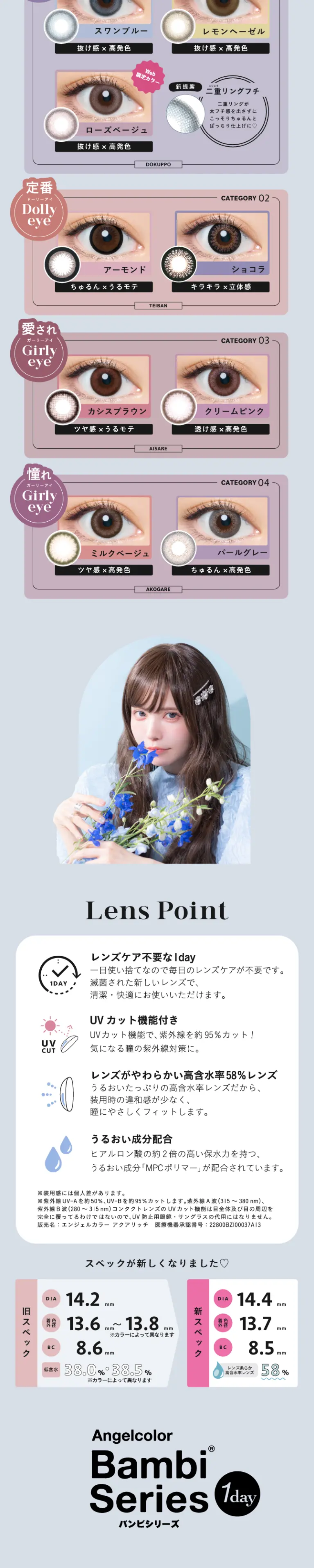 AngelcolorBambiSeries1day LP design (Cosmetics, makeup, and contact lenses / Multi-color type / Cute style) PC version