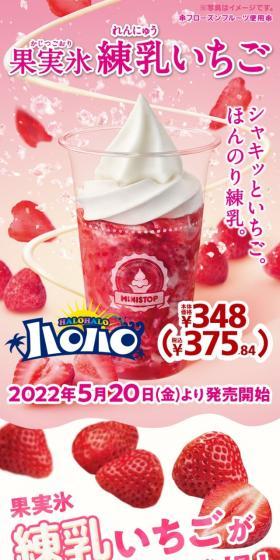 Fruit Ice with Condensed Milk and Strawberry LP design (Western confectionery / Pink shades / Lively type) Mobile version