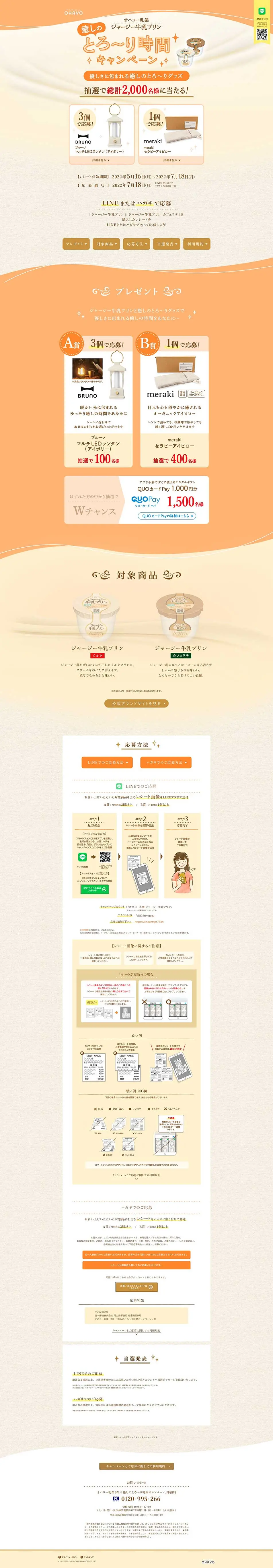 Soothing Creamy Time Campaign LP design (Events, Campaigns, Experiences / Orange tones / Refined style) PC version