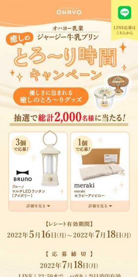 Soothing Creamy Time Campaign LP design (Events, Campaigns, Experiences / Orange tones / Refined style) Mobile version
