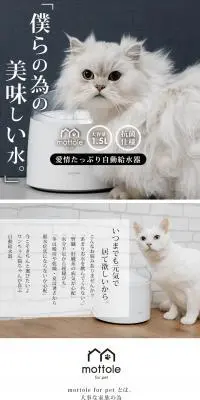 自動給水器のLPデザイン（ペットフード ・ ペット用品／ホワイト系／かわいい系）PC版