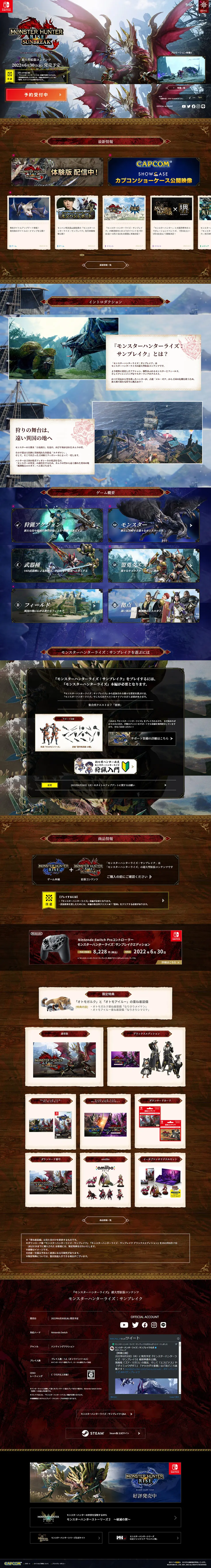 モンスターハンターライズ　サンブレイクのLPデザイン（ゲームソフト・機器／ブラック系／アート・芸術系）PC版