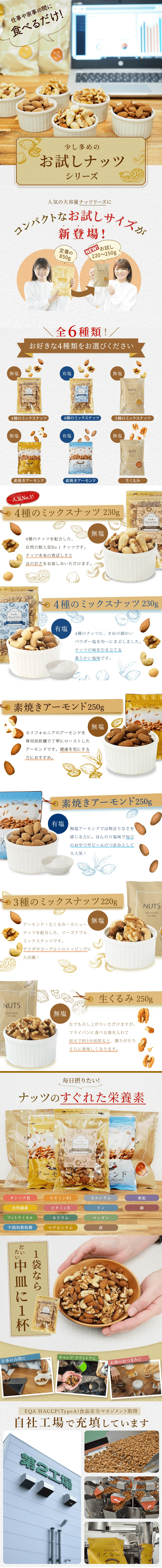 Trial Nuts: Select 4 Types as You Like LP design (beans and bean products / White-based / Stylish type) PC version