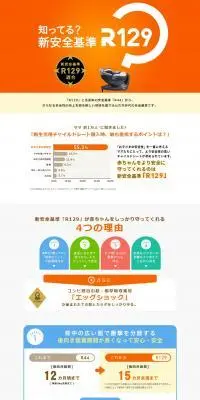 ベビーライフデザインのLPデザイン（キッズ・ベビー用品／オレンジ系／スタイリッシュ系）PC版