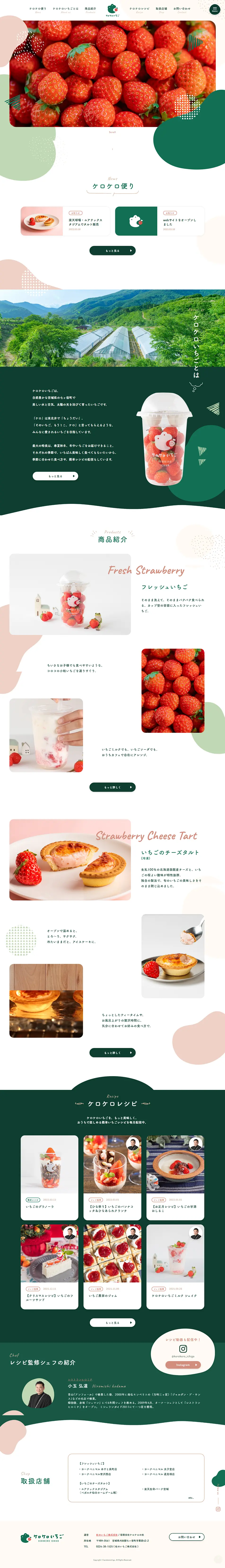 Kerokero Ichigo LP design (fruit-vegetable / Green tones / Cute style) PC version