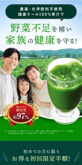 The Kale Mild Flavor LP design (Health foods, health drinks, and supplements / Green tones / Health and Wellness) Mobile version