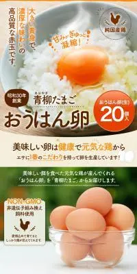 おうはん卵のLPデザイン（惣菜・おかず・料理／ベージュ系／かわいい系）PC版