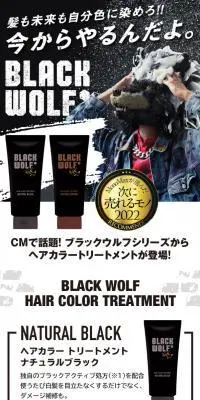 BW ヘアカラートリートメントのLPデザイン（スキンケア・ボディケア・ヘアケア／ブラック系／かっこいい系）スマホ版