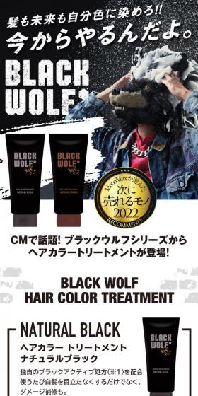 BW Hair Color Treatment LP design (Skincare, Bodycare, Haircare / Black-colored / Cool style) Mobile version
