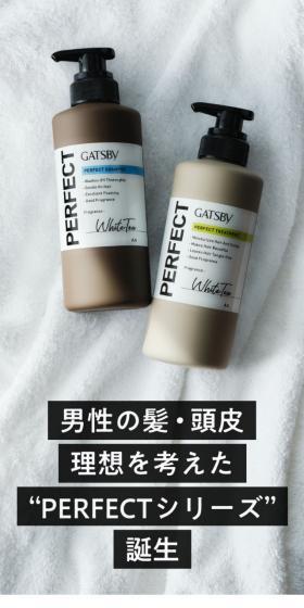 Mandom LP design (Skincare, Bodycare, Haircare / Shades of grey / Simple) Mobile version