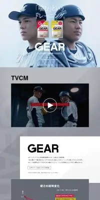 GEARのLPデザイン（スナック・ガム・あめ・グミ／グレー系／かっこいい系）PC版