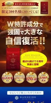レッドドラゴン〜ハイグレードエディション〜120粒のLPデザイン（健康食品・健康ドリンク・サプリメント／ブラウン系／力強い系）PC版