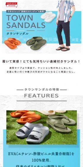 Town sandals LP design (Shoes / Shades of blue / Health and Wellness) Mobile version