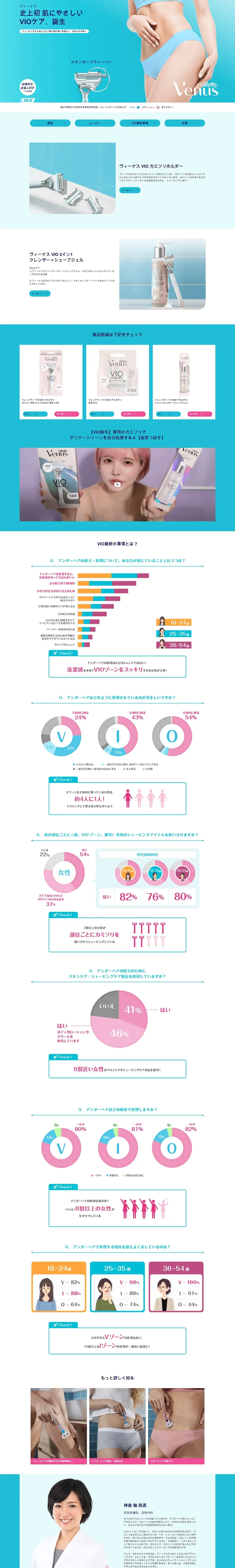 Gillette Venus LP design (Skincare, Bodycare, Haircare / Shades of blue / Simple) PC version