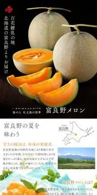 富良野メロン 1.6kgのLPデザイン（フルーツ・果物・野菜／ホワイト系／キレイ系）PC版