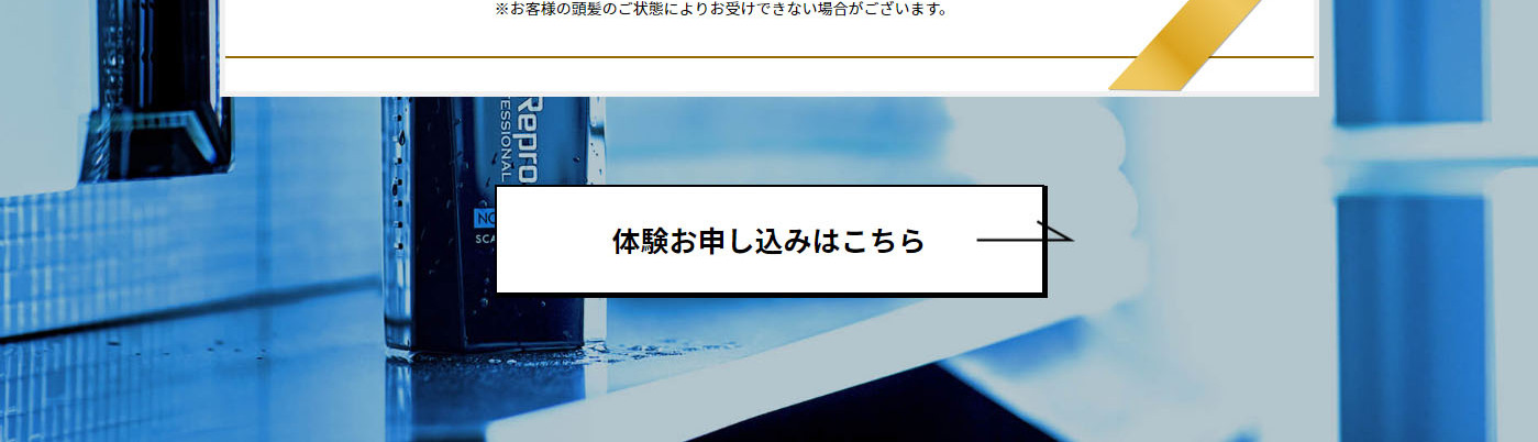 HairReproのLPデザイン（エステ・脱毛・増毛・整形／ホワイト系／清潔系）PC版