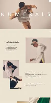 NUMERALS 2022 Autumn CollectionのLPデザイン（メンズファッション／ベージュ系／シンプル系）PC版