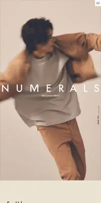 NUMERALS 2022 Autumn CollectionのLPデザイン（メンズファッション／ベージュ系／シンプル系）スマホ版