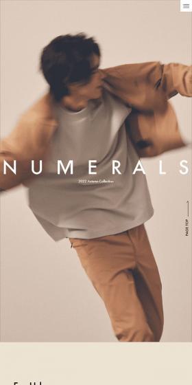 NUMERALS 2022 Autumn CollectionのLPデザイン（メンズファッション／ベージュ系／シンプル系）スマホ版