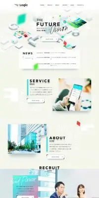 介護ICT事業のLPデザイン（企業・会社・お店／ホワイト系／スタイリッシュ系）PC版