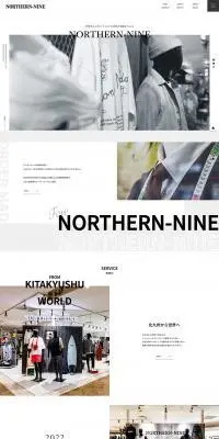 NORTHERN-NINEのLPデザイン（企業・会社・お店／ブラック系／かっこいい系）PC版