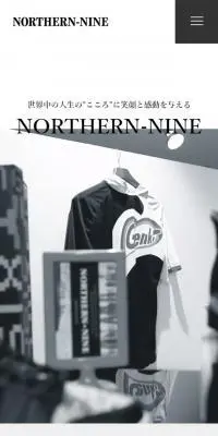 NORTHERN-NINEのLPデザイン（企業・会社・お店／ブラック系／かっこいい系）スマホ版
