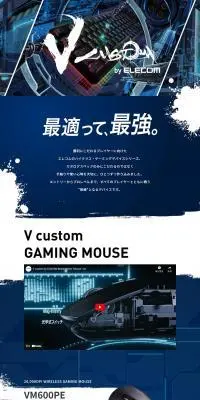 ELECOM GAMING VcustomのLPデザイン（パソコン・周辺機器／ブルー系／かっこいい系）PC版