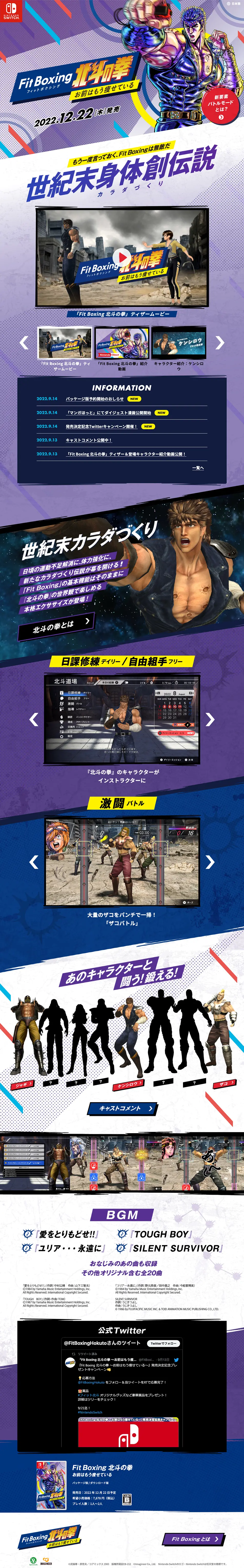 FitBoxing Hokuto no Ken LP design (Game Software and Hardware / Purples / Manga) PC version