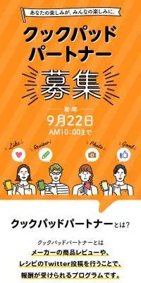 クックパッドパートナー募集のLPデザイン（診断・マッチング・まとめ／オレンジ系／スタイリッシュ系）スマホ版