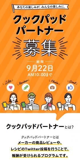 Cookpad Partner Recruitment LP design (Diagnosis, Matching, and Summary / Orange tones / Stylish type) Mobile version