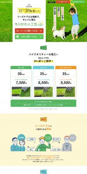 Artificial Turf LP design (Businesses, companies, stores / Green tones / Trust and Safety) Mobile version