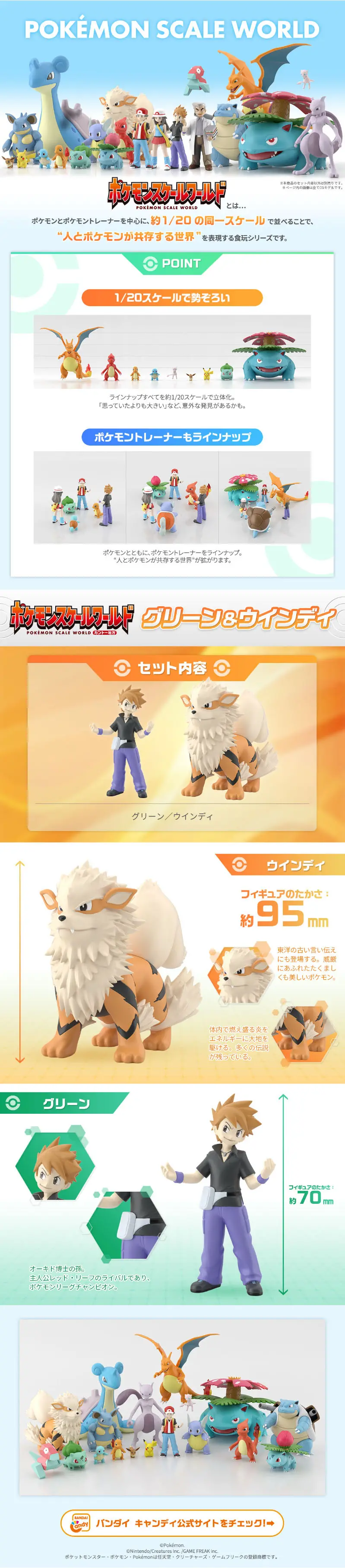 Pokemon Scale World Kanto Region Green & Arcanine LP design (Toys, Hobbies & Figures / White-based / Stylish type) PC version
