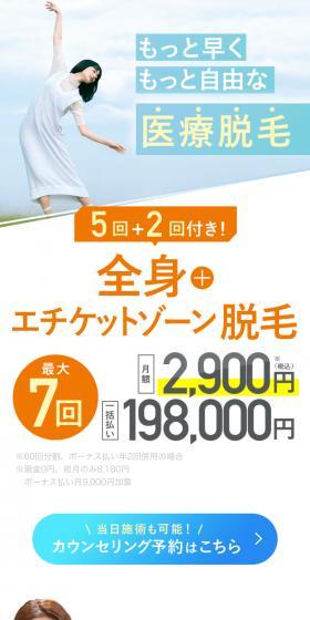 Full body + intimate area hair removal LP design (este / White-based / Refined style) Mobile version