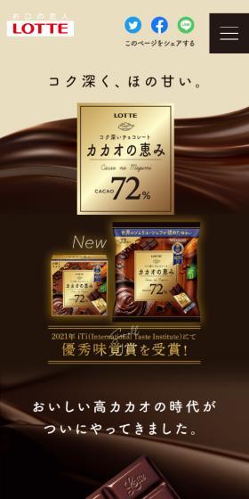 Cacao's Blessing LP design (Western confectionery / Brown tones / Luxury and celebrity) Mobile version