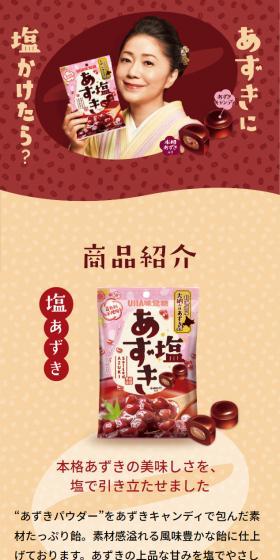 Salted Azuki LP design (Snack foods, gum, and candy / Brown tones / Japanese style) Mobile version