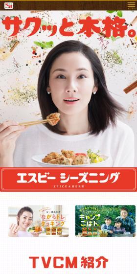S&B Seasoning LP design (Seasonings, Sweeteners, Broth, Soup / Orange tones / Lively type) Mobile version