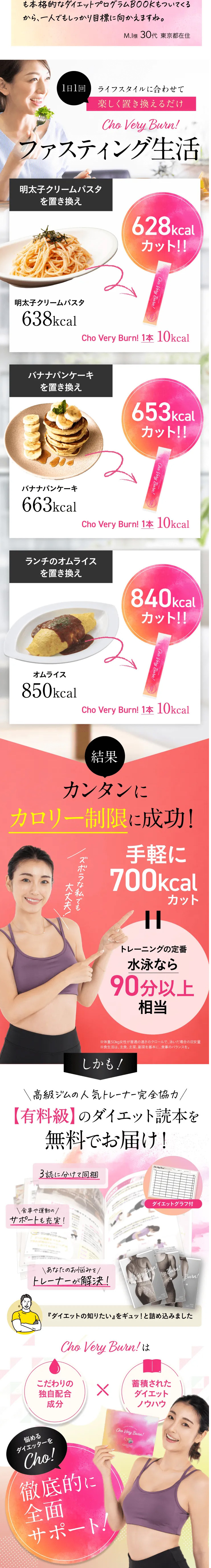 Cho Berry Burn LP design (Diet supplements and diet drinks / Pink shades / Lively type) Mobile version