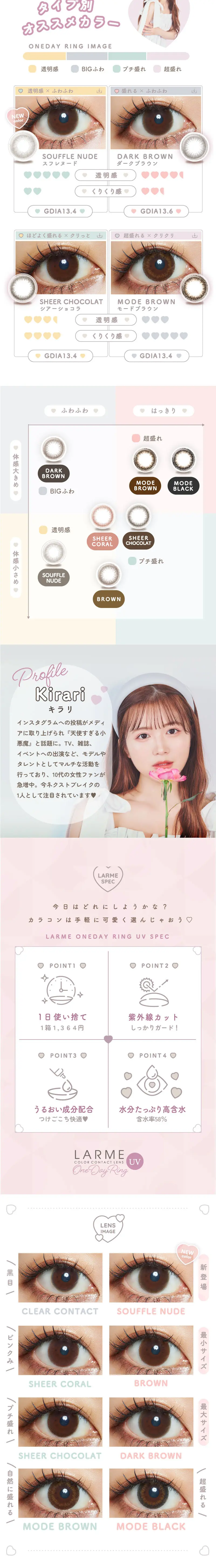 LARME1dayRingUV LP design (Cosmetics, makeup, and contact lenses / Pink shades / Refined style) PC version