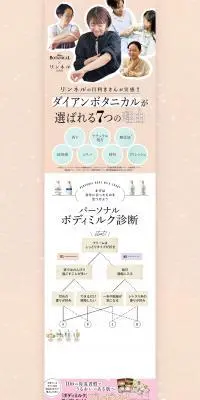 ダイアンボタニカルのLPデザイン（スキンケア・ボディケア・ヘアケア／ベージュ系／オーガニック系）PC版