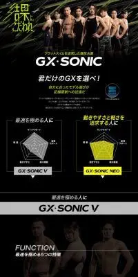 GX SONICのLPデザイン（スポーツ用品／ブラック系／スタイリッシュ系）PC版